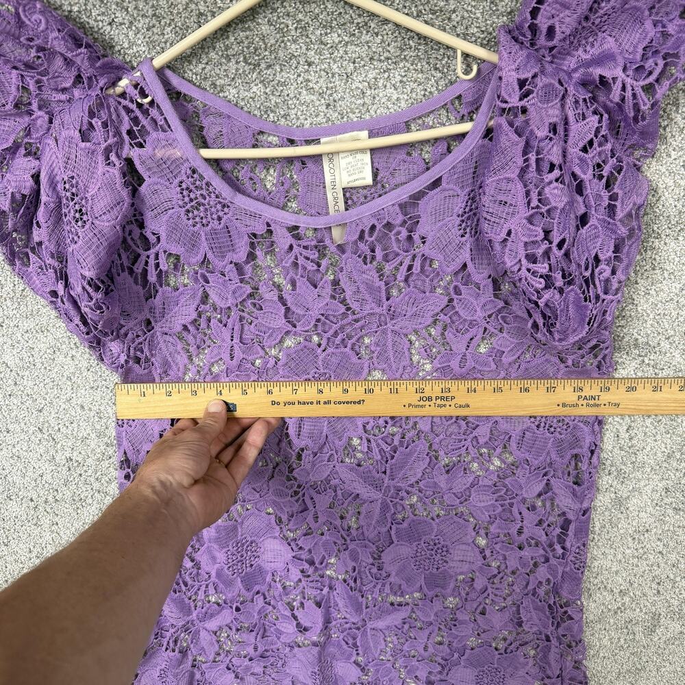 Forgotten Grace Tunic Blouse 1X Plus Floral Lace Romantic Feminine Cottagecore - Picture 4 of 10